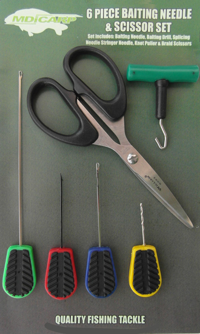 6 Piece Baiting Needle & Scissor Set 