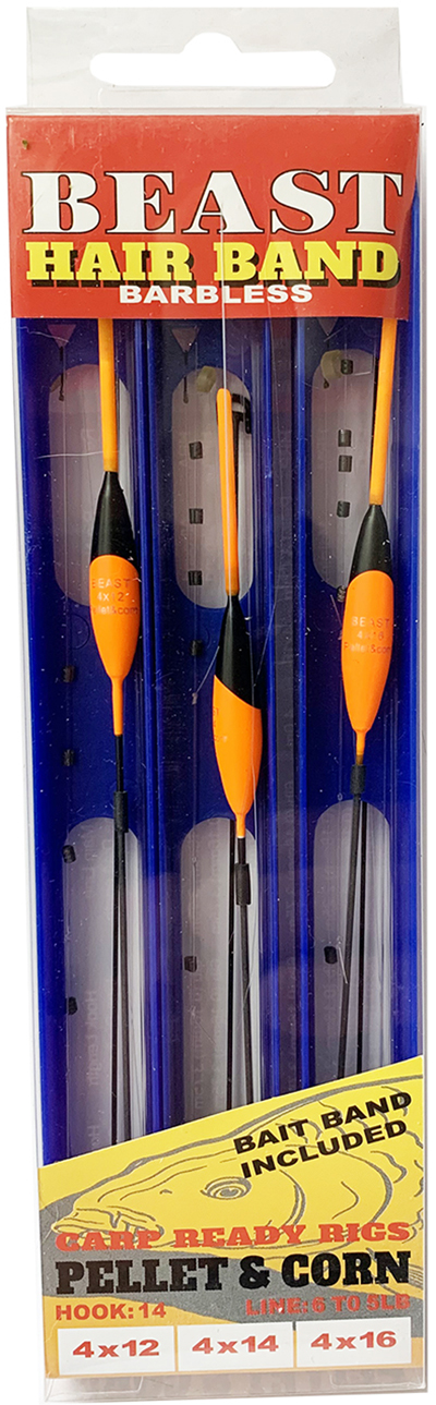 BEAST NANO HAIRBAND RIGS PELLET & CORN