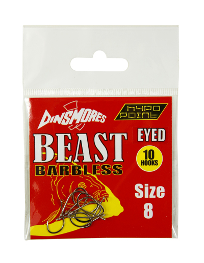 DINSMORES LOOSE BARBLESS HOOKS 8
