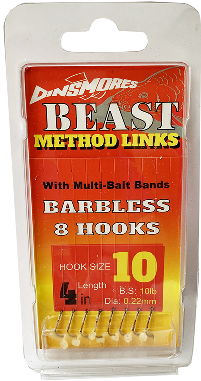 BEAST PELLET BAND BARBLESS RIG SIZE 10