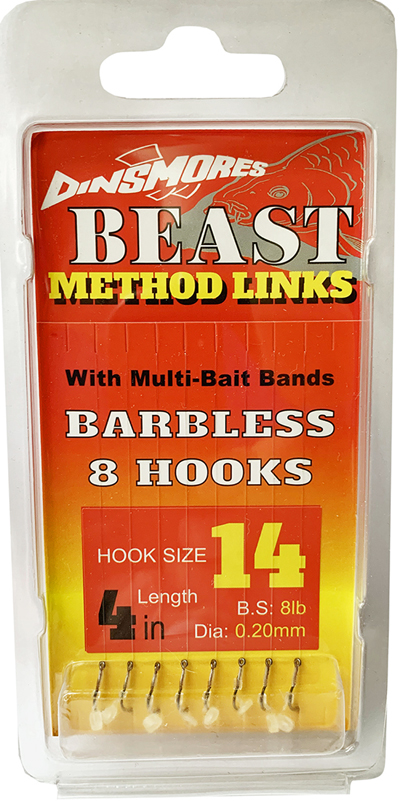 BEAST PELLET BAND BARBLESS RIG SIZE14