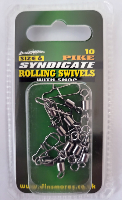 PIKE STRONG ROLLING SWIVEL WITH SNAP- 10PCS SIZE 6