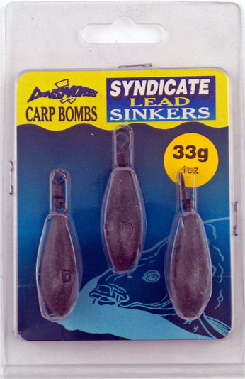 CARP BOMBS 33G LEAD BLISTER 3