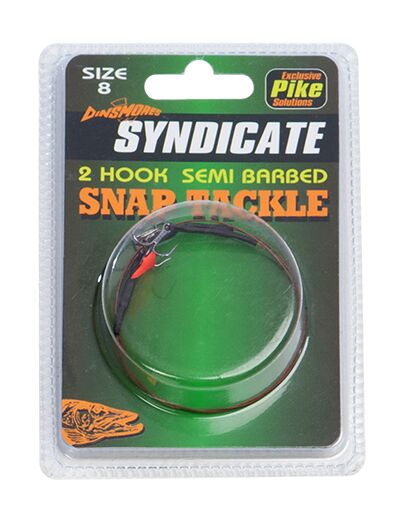 2 HOOK SEMI BARBED SNAP TACKLE SIZE 4