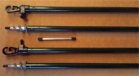 4xSPIRAL POINT PIGEON HIDE POLES 